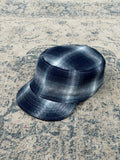 Nora Hat - Blue plaid contrast