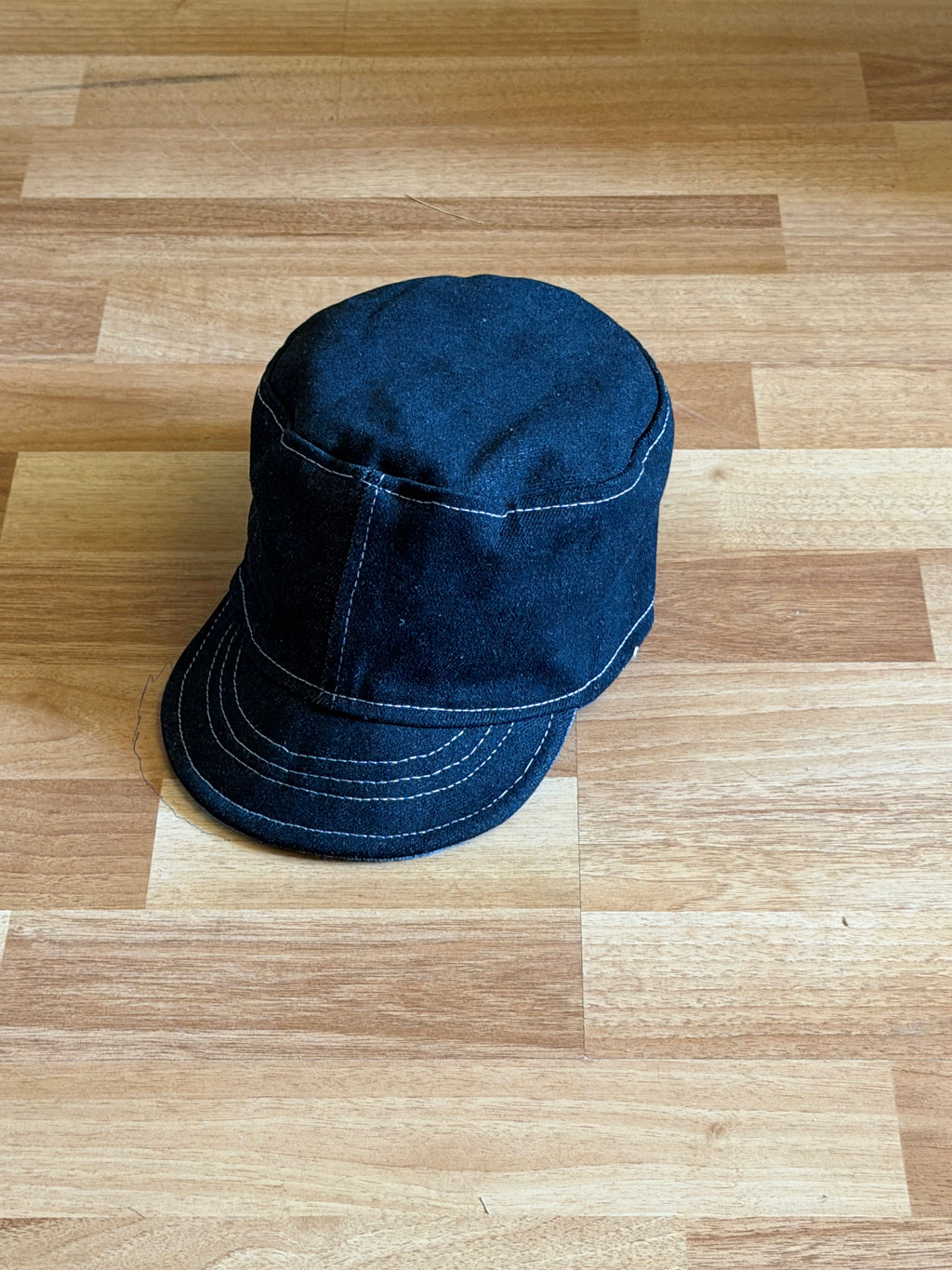 Nora Hat - Blue plaid contrast